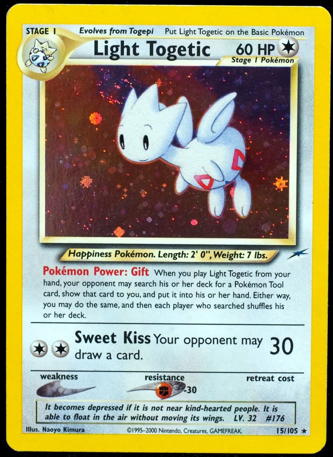 Light Togetic #15/105 LP Neo Destiny Pokemon Card | Swirl!