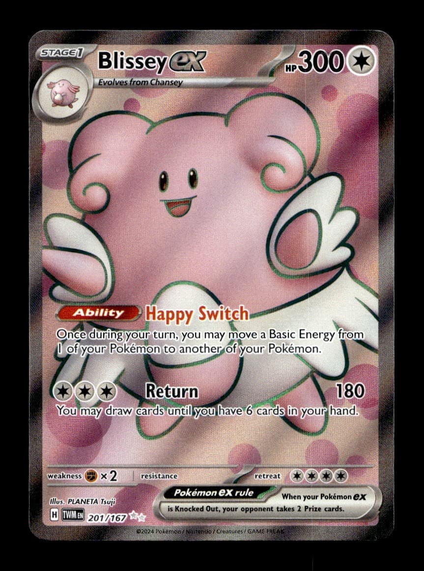 Blissey ex 201/167 Ultra Rare Twilight Masquerade Pokemon Holo Near Mint