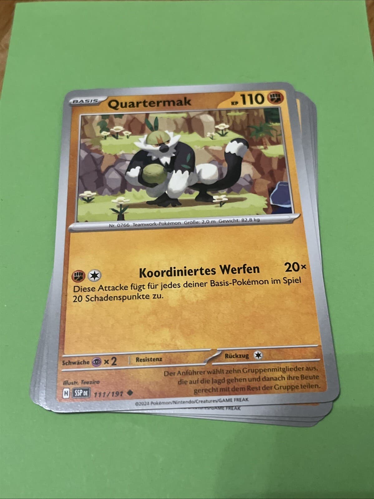 Quartermak 111/191 Stürmische Funken Pokemon Karte Deutsch