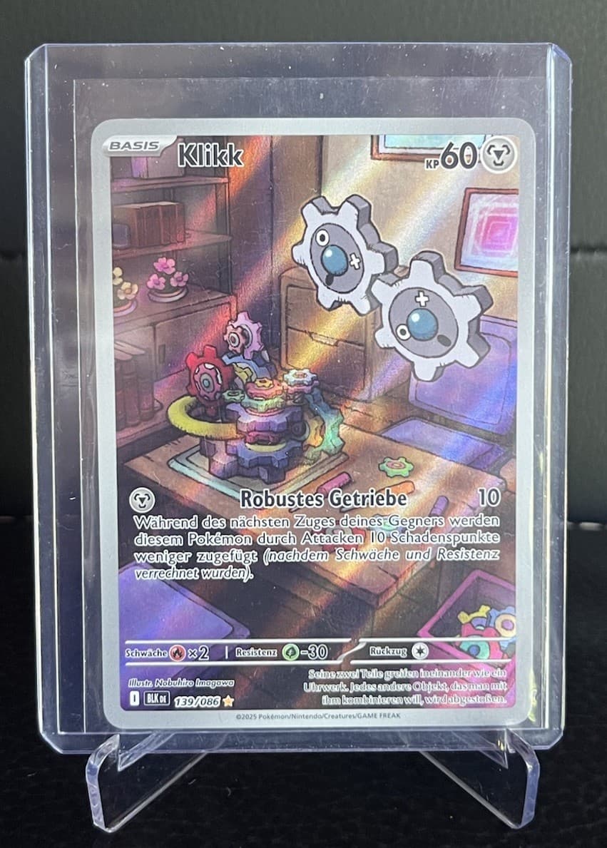 1x Pokemon Karte Klikk AR 139/086 Schwarze Blitze Deutsch