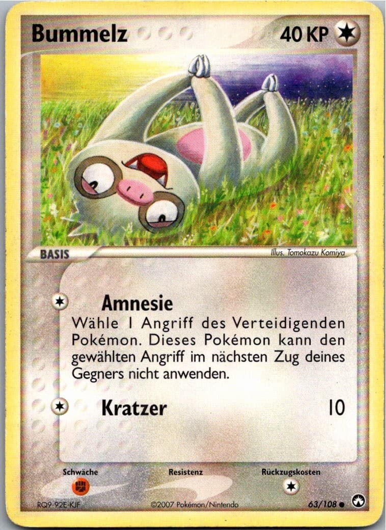 Pokémon Bummelz 63/108 EX Power Keepers 2007 Deutsch