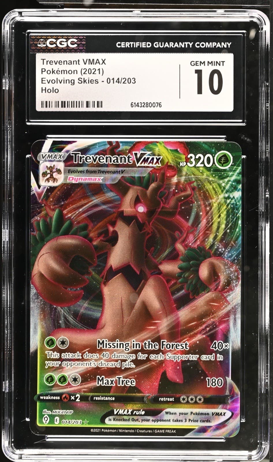 2021 Evolving Skies #014/203 Trevenant VMAX CGC 10