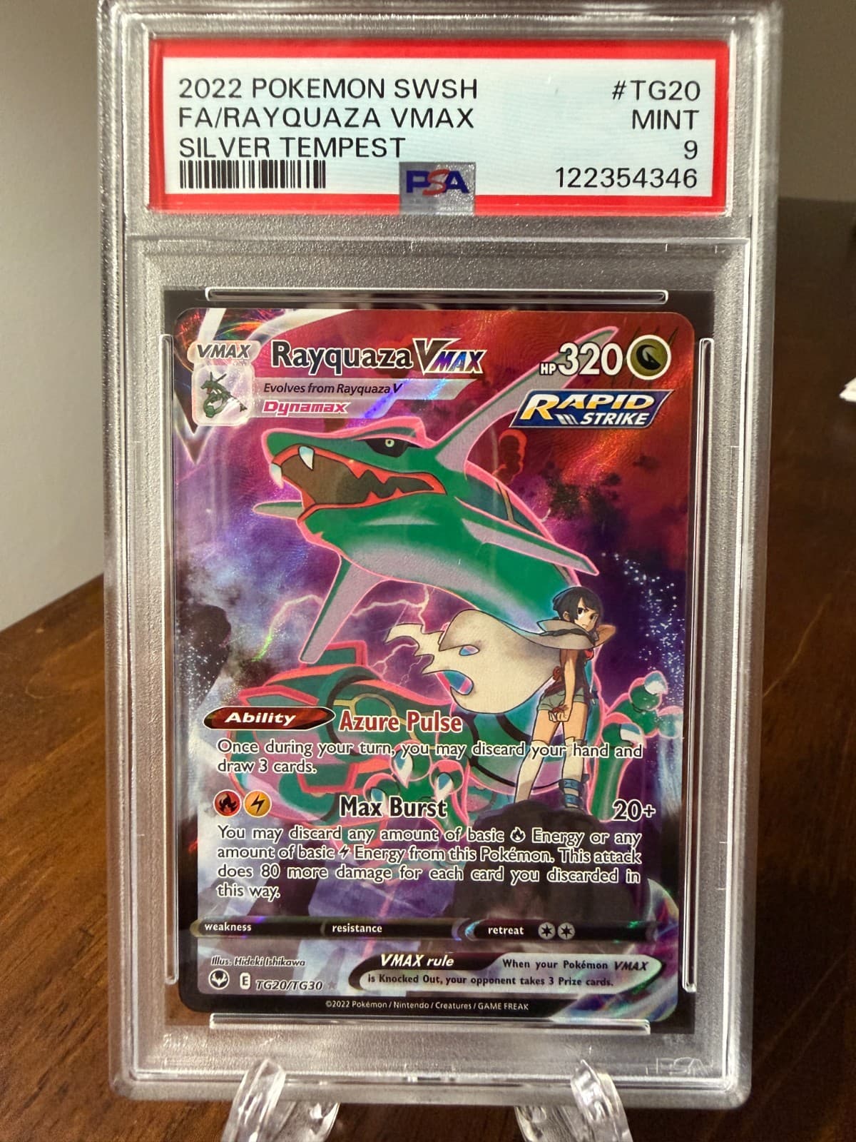 Pokemon Rayquaza VMAX TG20/TG30 Silver Tempest TG Full Art Holo ENG PSA 9