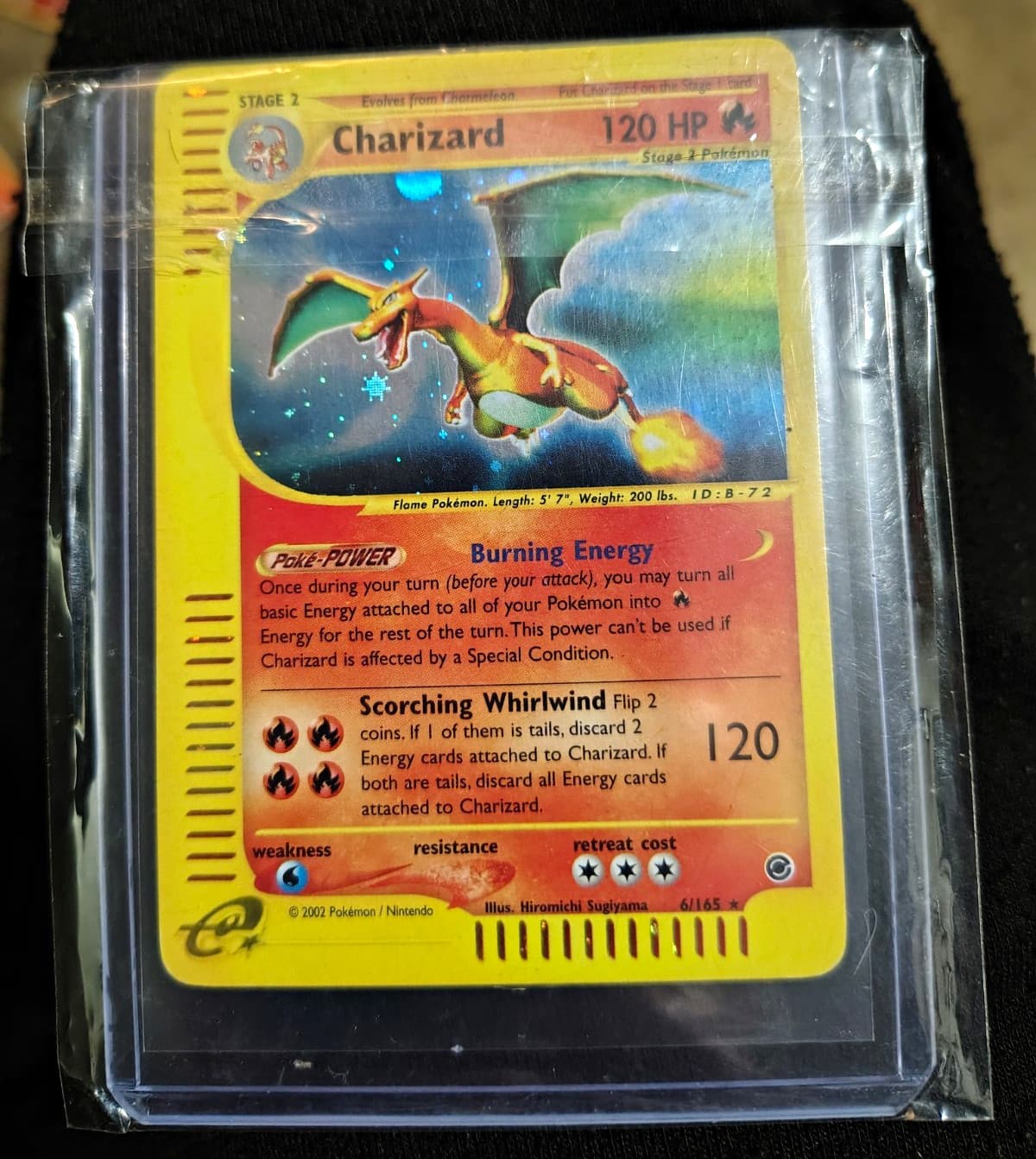 Nintendo Pokemon TCG Charizard 6/165 Expedition Base Set Holo Rare 120 HP 2002