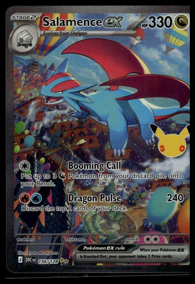 Pokemon Salamence ex Holofoil ME: 30th Celebration - 156/128 NM