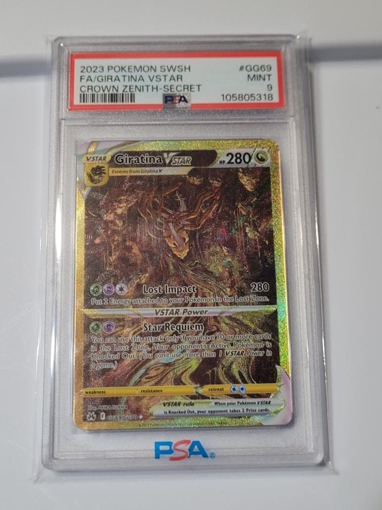 2023 Pokemon Giratina VSTAR GG69/GG70 Crown Zenith Secret Rare PSA 9 MINT