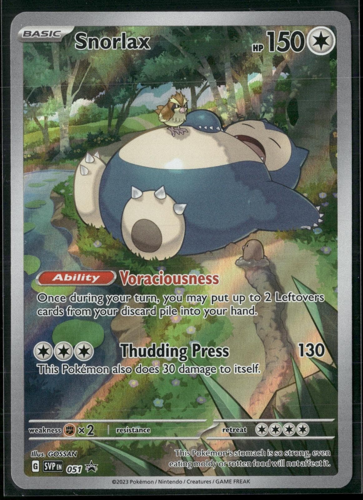 Snorlax 051 Holo Promo Scarlet & Violet Promo Pokemon Near Mint