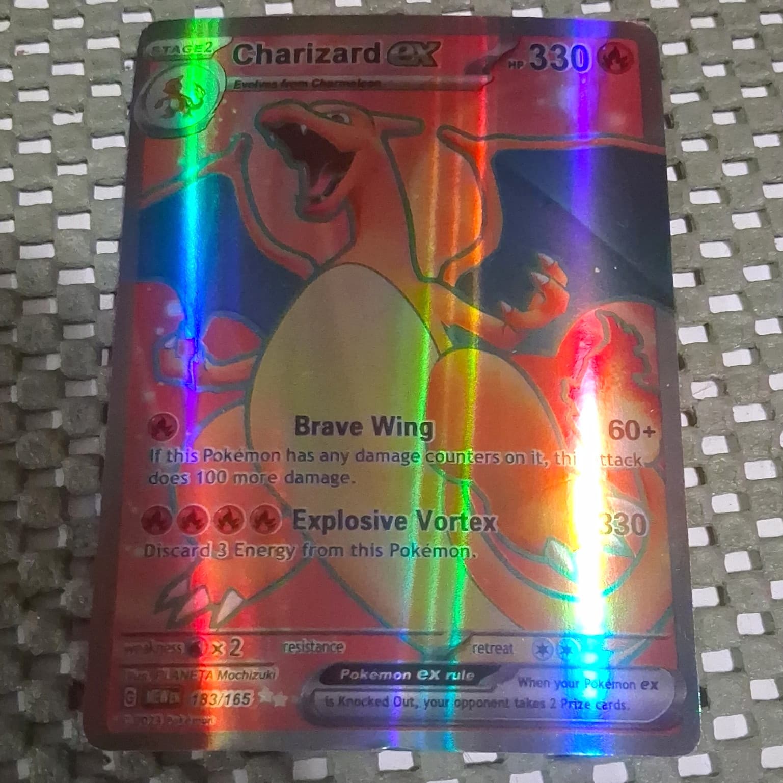 Pokemon TCG Charizard ex 183/165 SV 151 Full Art Holo Ultra Rare EN 2023