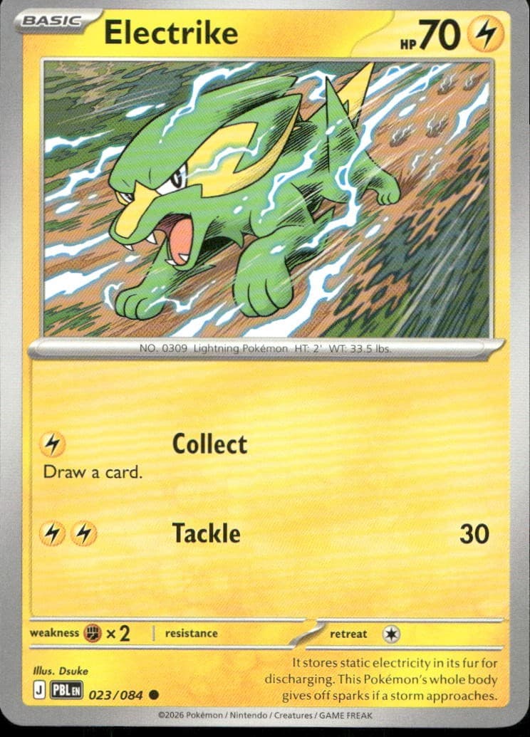 Electrike 23 ME05 Pitch Black C NM Pokémon — English