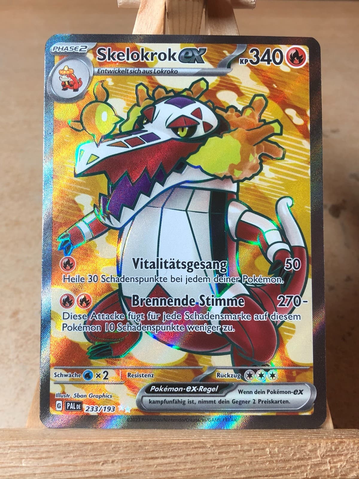 Pokémon Skelokrok ex Full Art Entwicklungen in Paldea PAL 233/193 NM DE