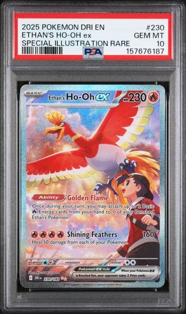 Pokemon Ethan's Ho-Oh ex Destined Rivals Special Illustration Rare #230 PSA 10