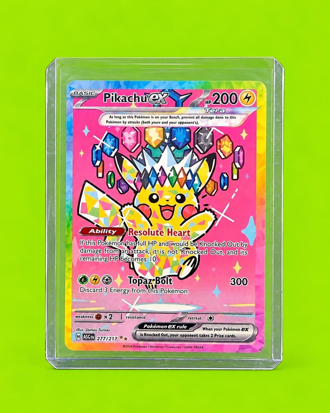 PIKACHU EX 277/217 SPECIAL ILLUSTRATION RARE ASCENDED HEROES POKEMON HOLO NM/M