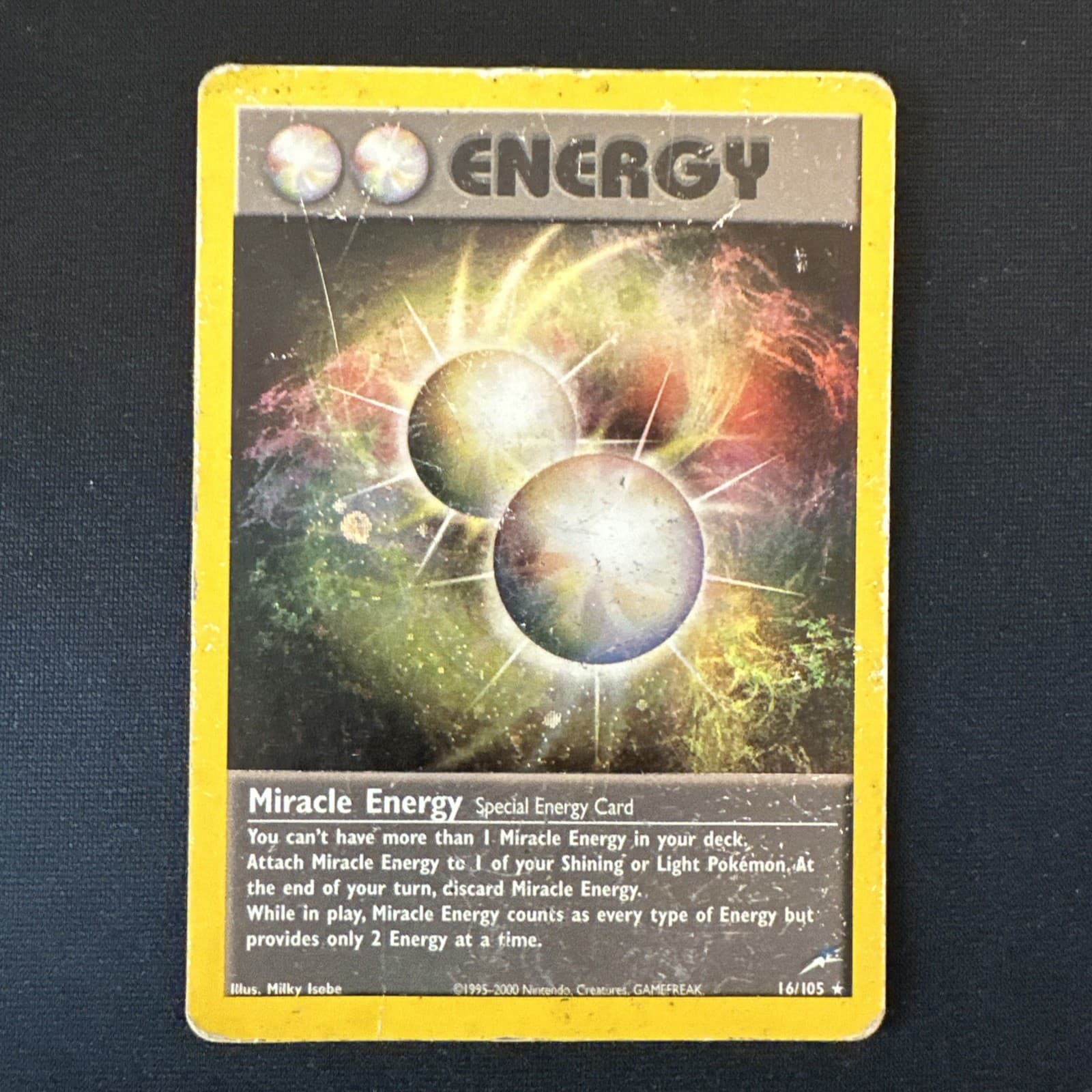 Pokemon TCG. Miracle Energy 16/105 Neo Destiny Holo. WoTC Era. Vintage.
