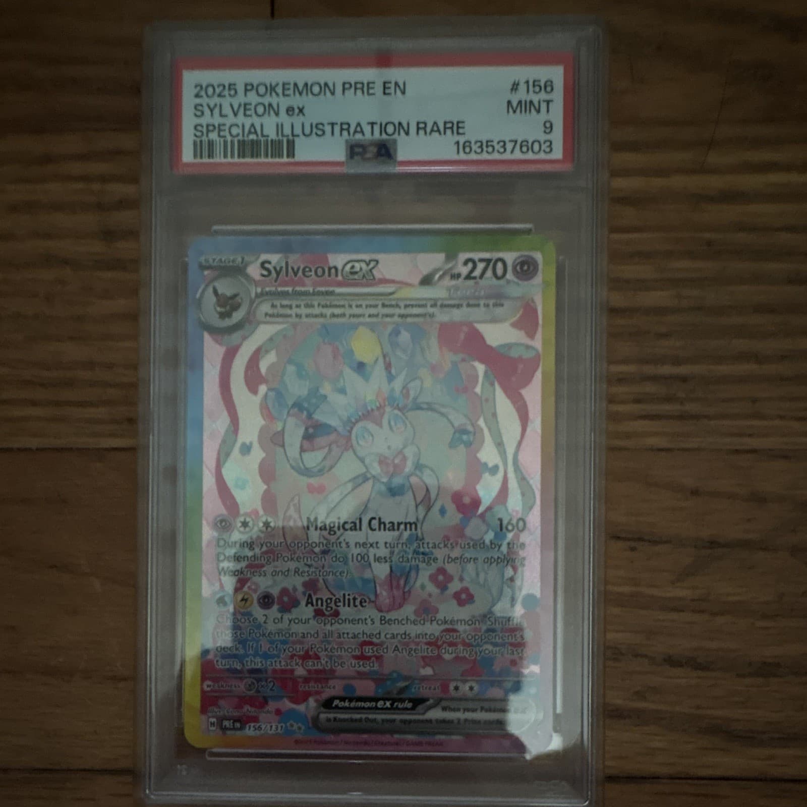 Sylveon ex 156/131 SV: Prismatic Evolutions SIR Holo PSA 9 Pokémon TCG 6+