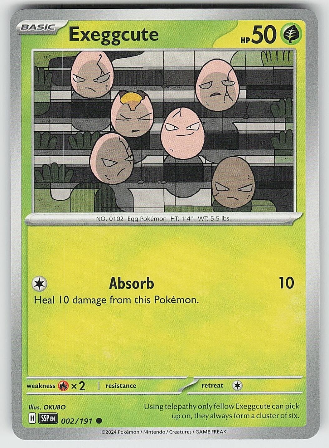 Exeggcute 002/191 Common Surging Sparks Pokemon NM