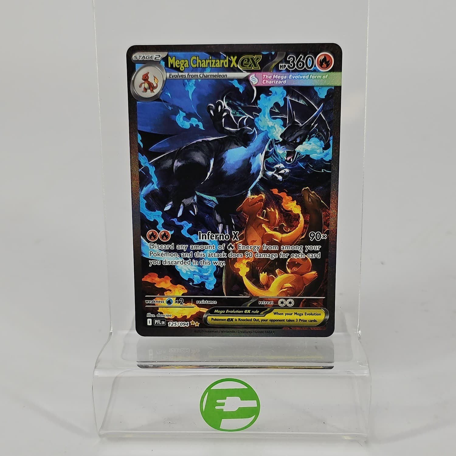 Pokémon TCG Phantasmal Flames Mega Charizard X ex 125/094 Holo Textured English