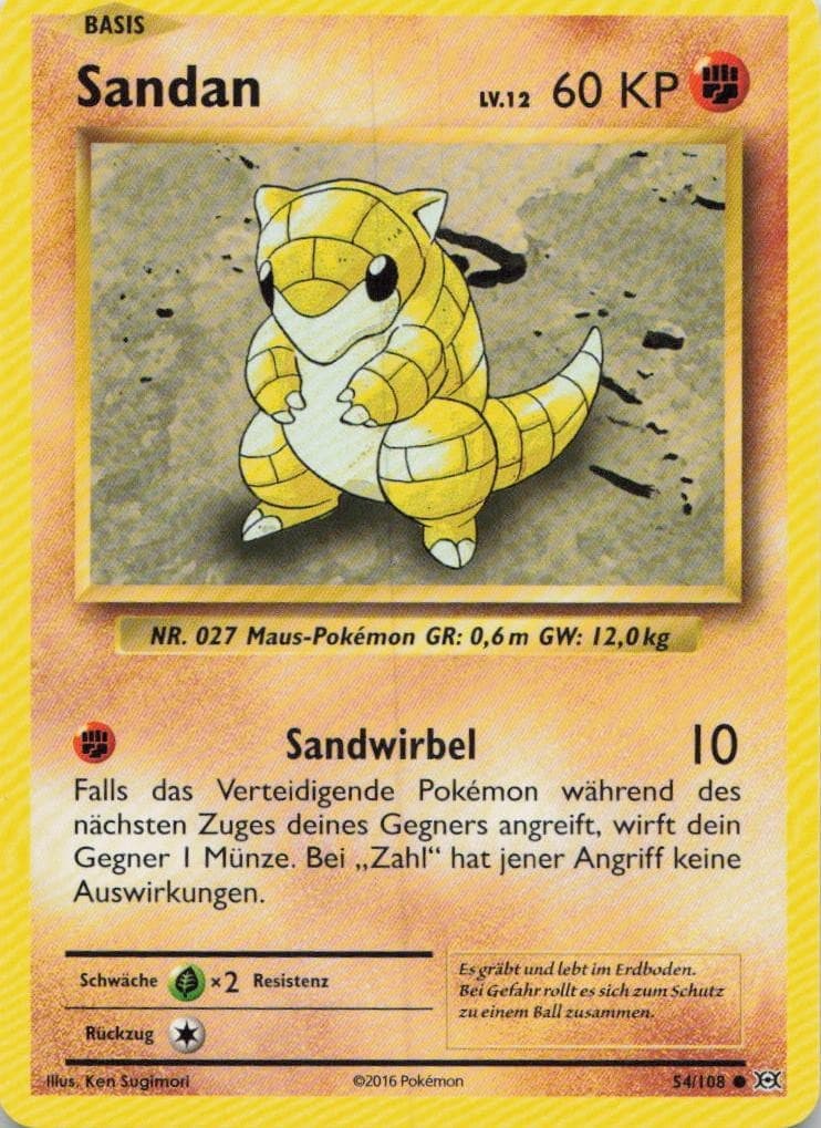 Pokémon Sandan Evolution #54 NM DE