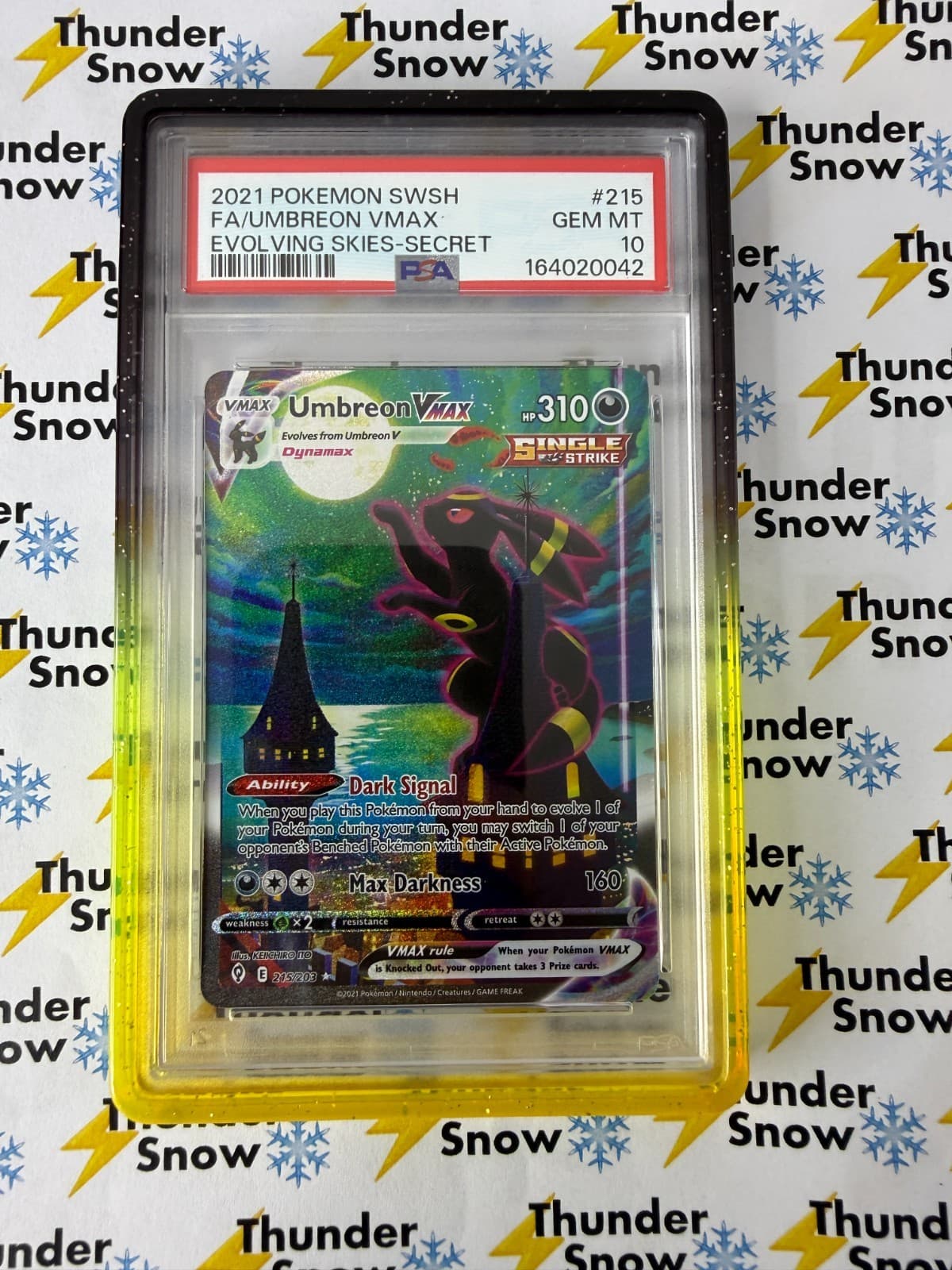 Umbreon Vmax #215 Evolving Skies Secret 2021 Pokemon PSA 10