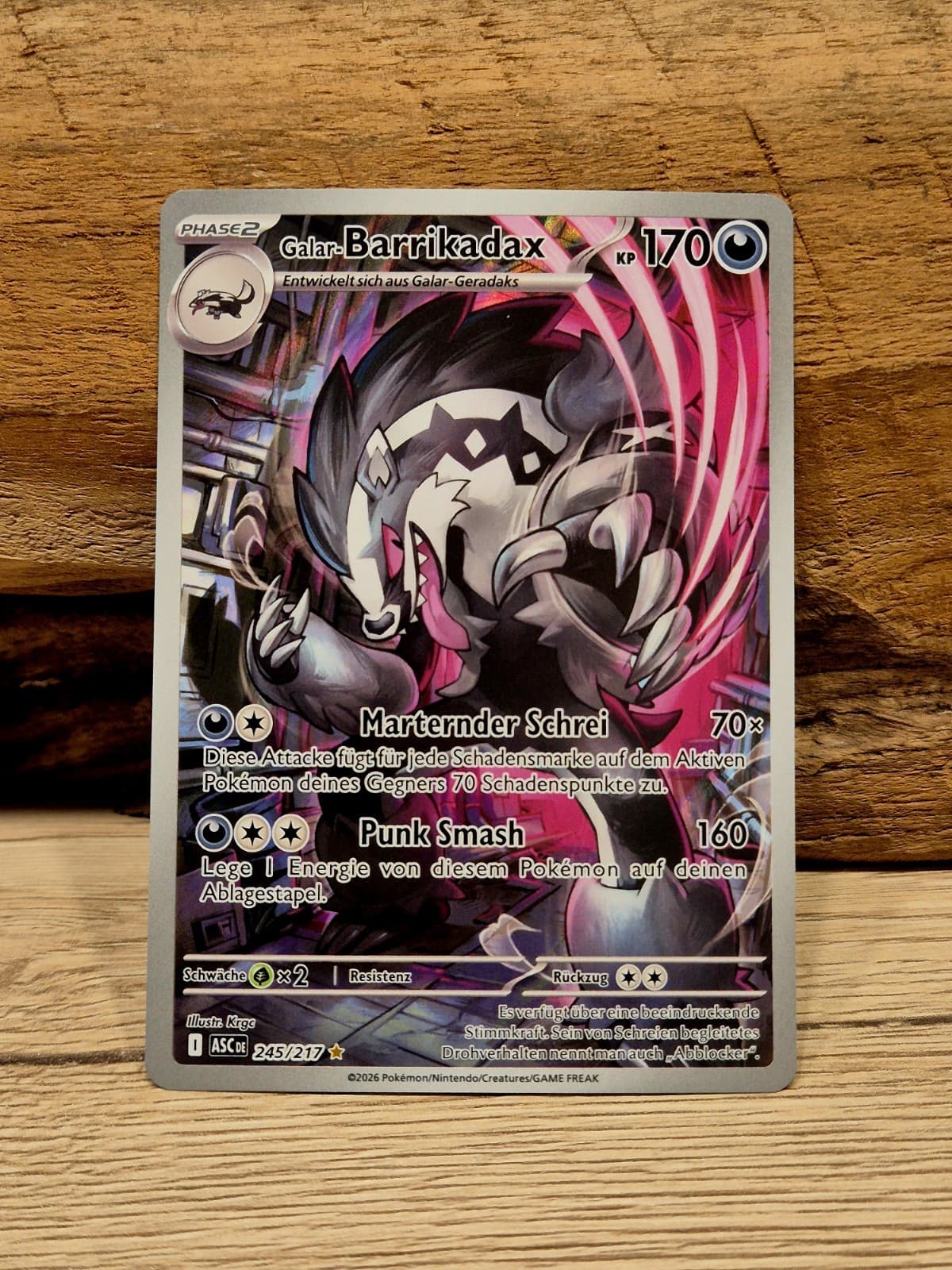 Pokemon Galar-Barrikadax 245/217 Erhabene Helden Deutsch NM