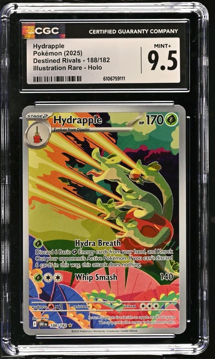Pokemon CGC 9.5 MINT+ Hydrapple Destined Rivals Illustration Rare Holo #188/182