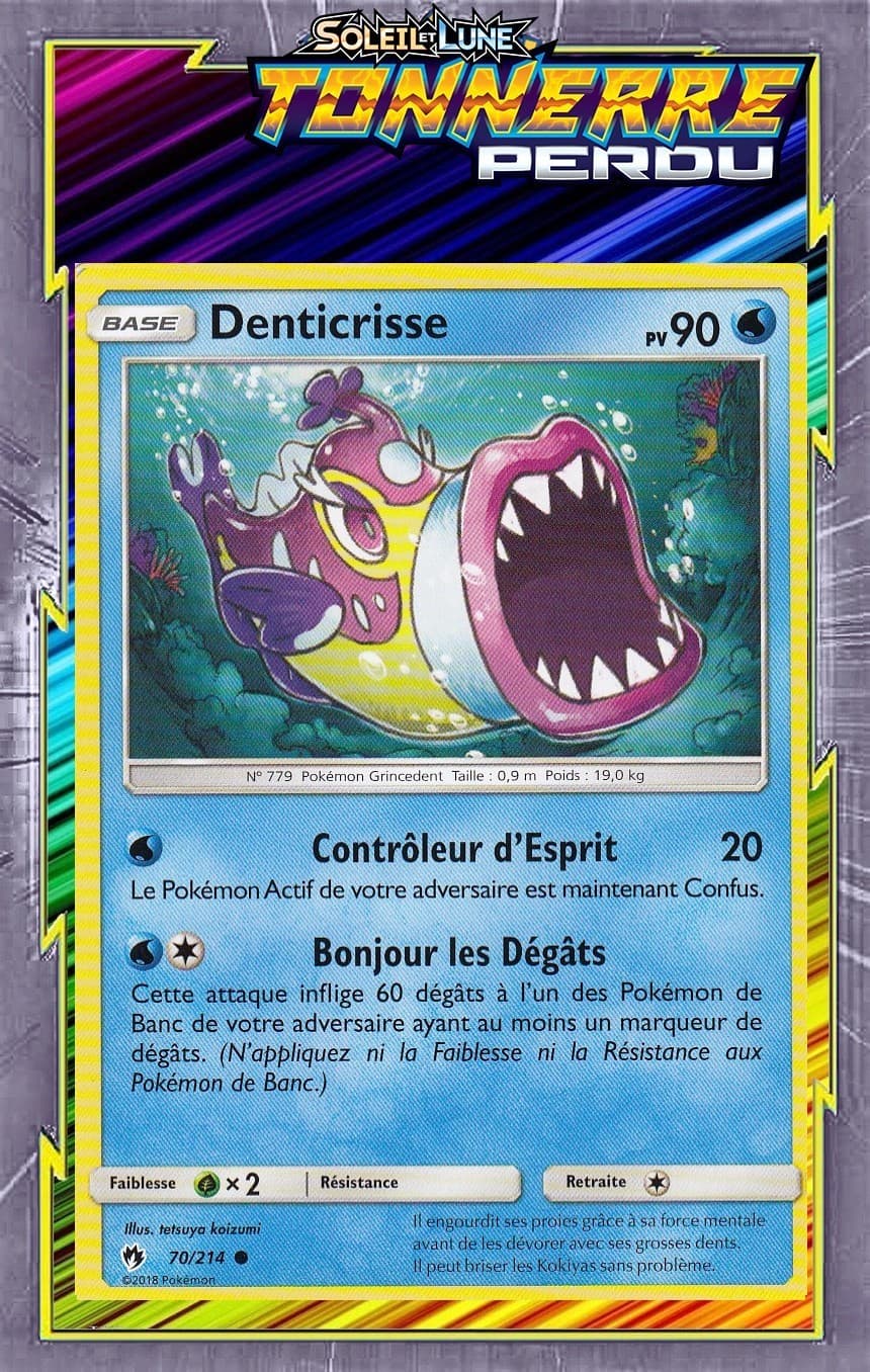 Denticrisse - SL08:Tonnerre Perdu - 70/214 - Carte Pokemon Neuve Française
