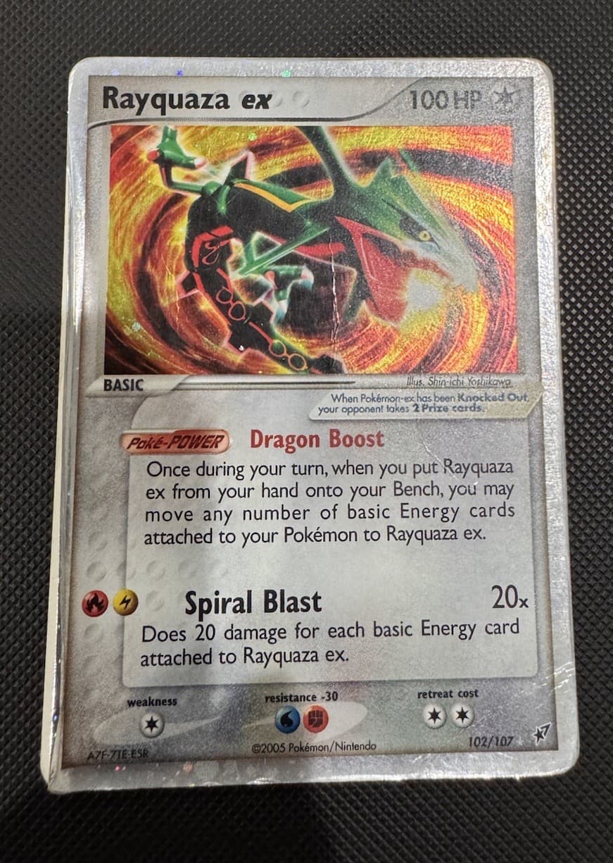 Pokémon TCG: Rayquaza ex Ultra Rare 102/107 EX Deoxys *Please Read Descriptions*