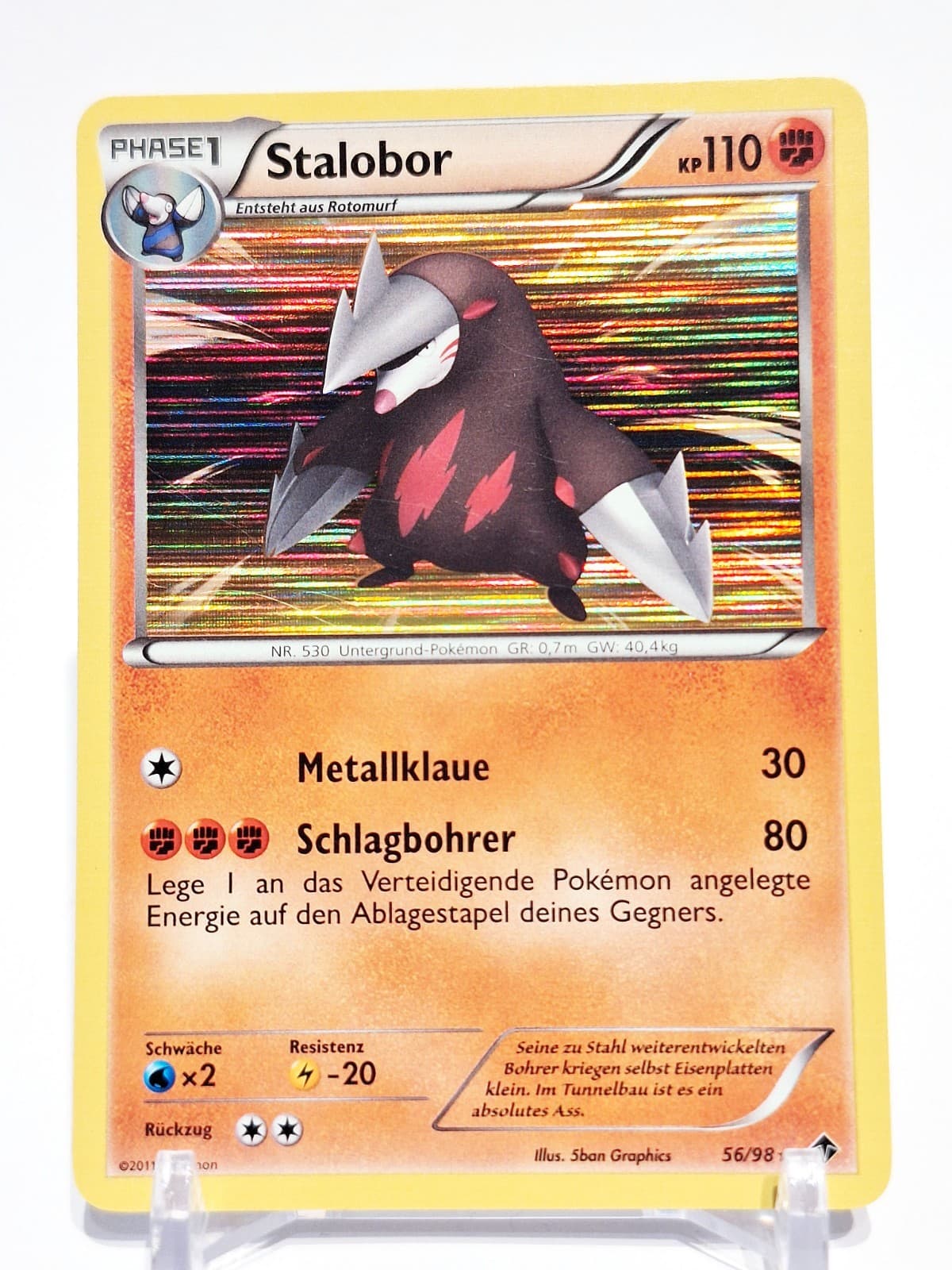 Pokemon Karte Stalobor 56/98 SW Aufstreben der Mächtigen Holo Rare NM-EX