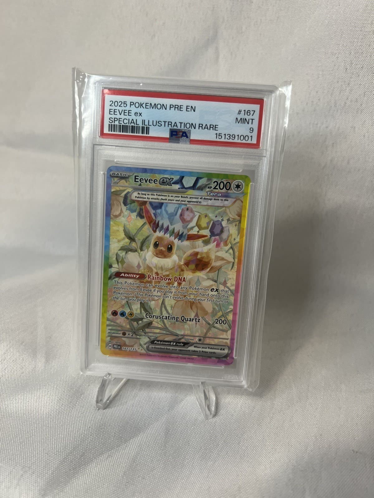 2025 Pokemon Prismatic Eevee ex Special Illustration Rare #167/131 PSA 9