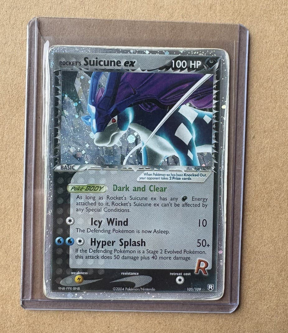 Rocket's Suicune ex 105/109 Pokemon Team Rocket Returns Holo Rare - HP