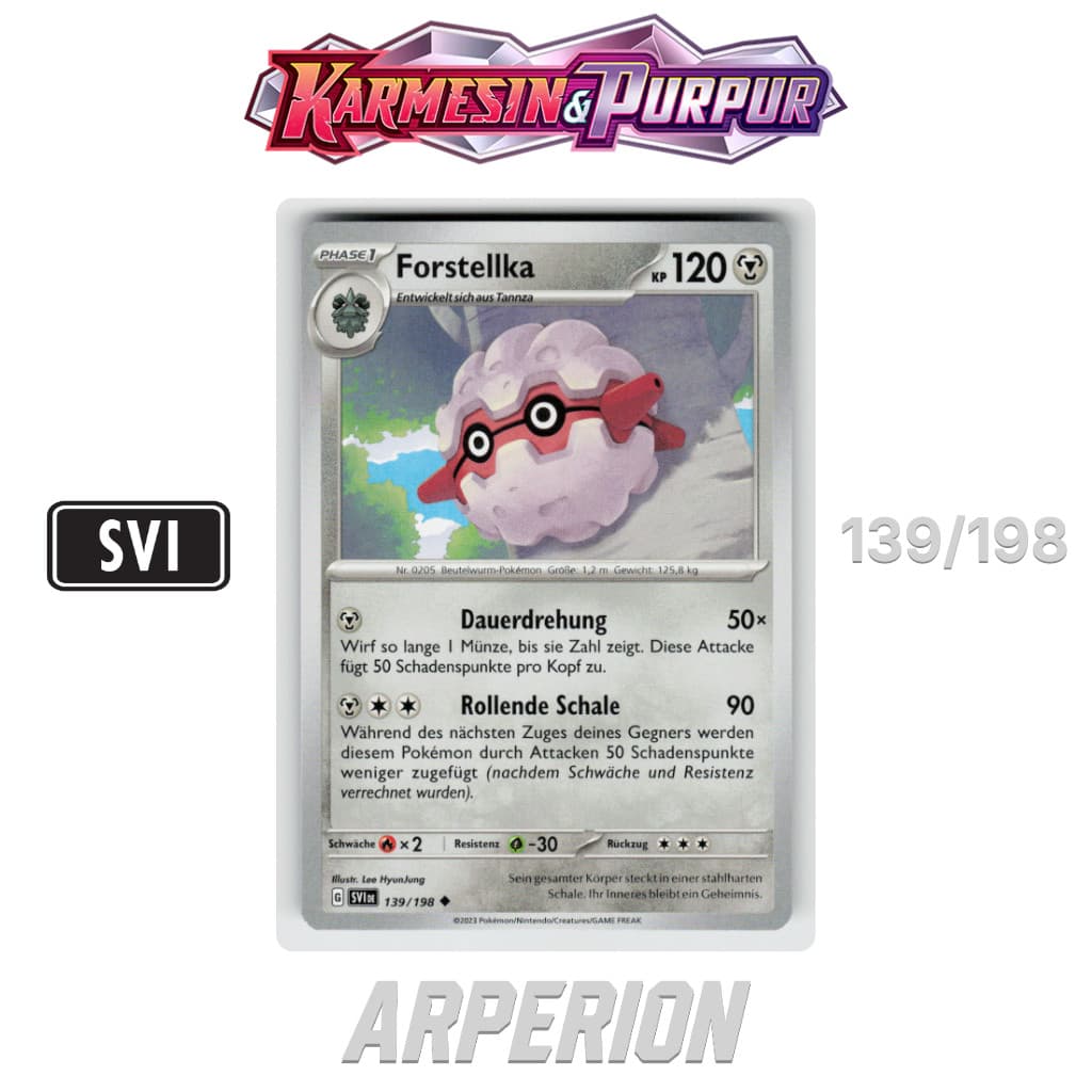 Forstellka 139/198 Deutsch Karmesin & Purpur SVI Pokemon Karte NM