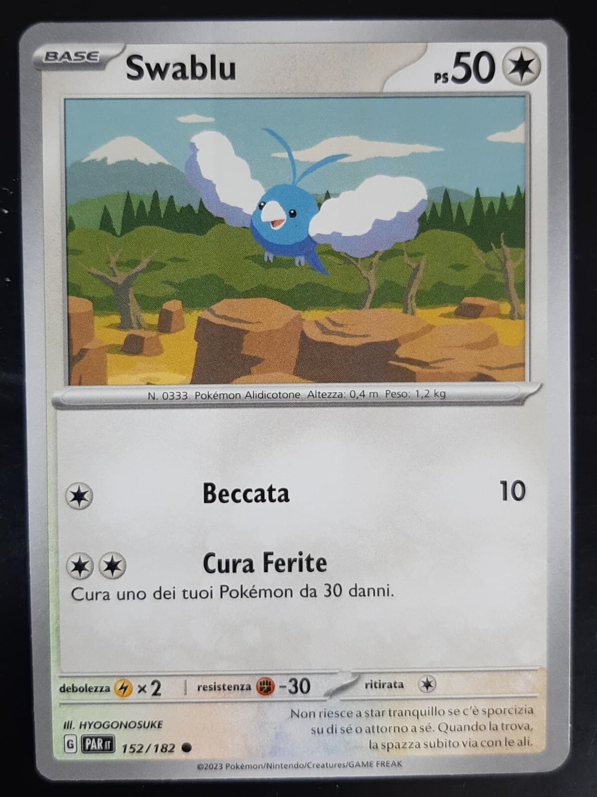 SWABLU 152/182 in Italiano POKEMON Paradosso Temporale