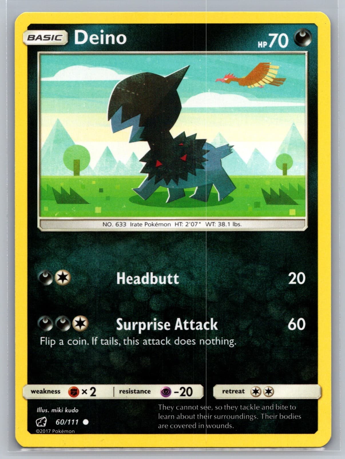 Deino 60/111 - SM - Crimson Invasion - Pokémon TCG - NM
