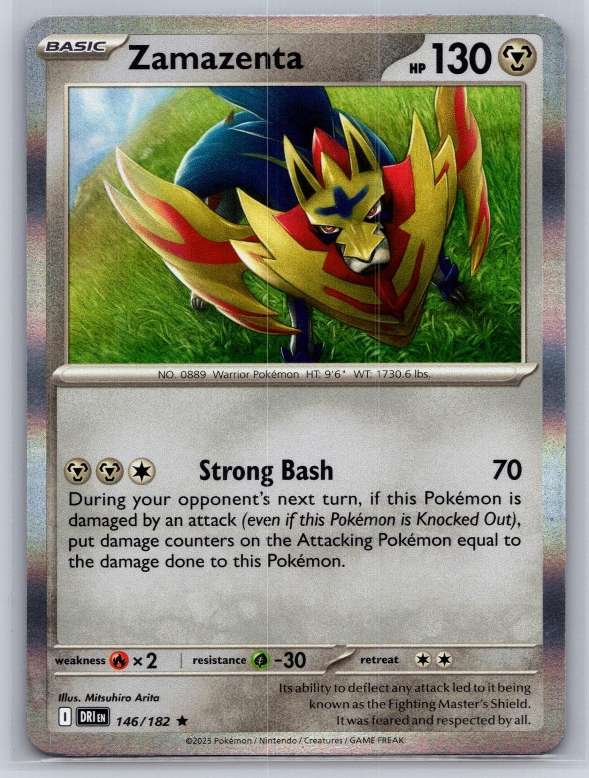Zamazenta Pokemon SV10: Destined Rivals #146/182 Rare, Holo