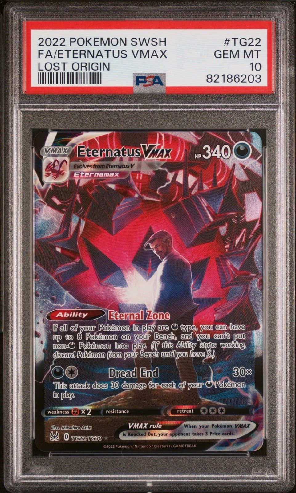2022 POKEMON SWORD & SHIELD LOST ORIGIN #TG22 FULL ART/ETERNATUS VMAX PSA 10