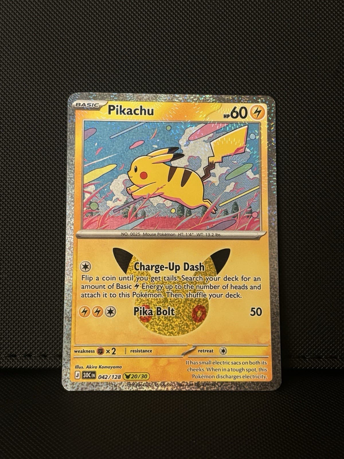 Pikachu 42/128 (20/30) Pokemon TCG 30th Anniversary Celebration Near Mint