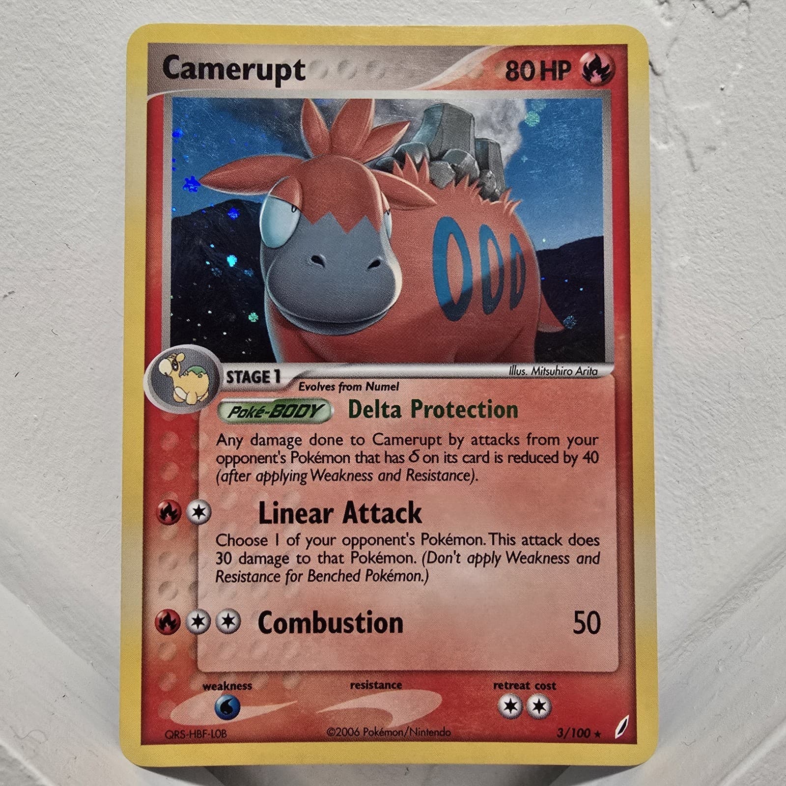Camerupt 3/100 Crystal Guardians Holo Rare 2006 Card Pokemon TCG Card