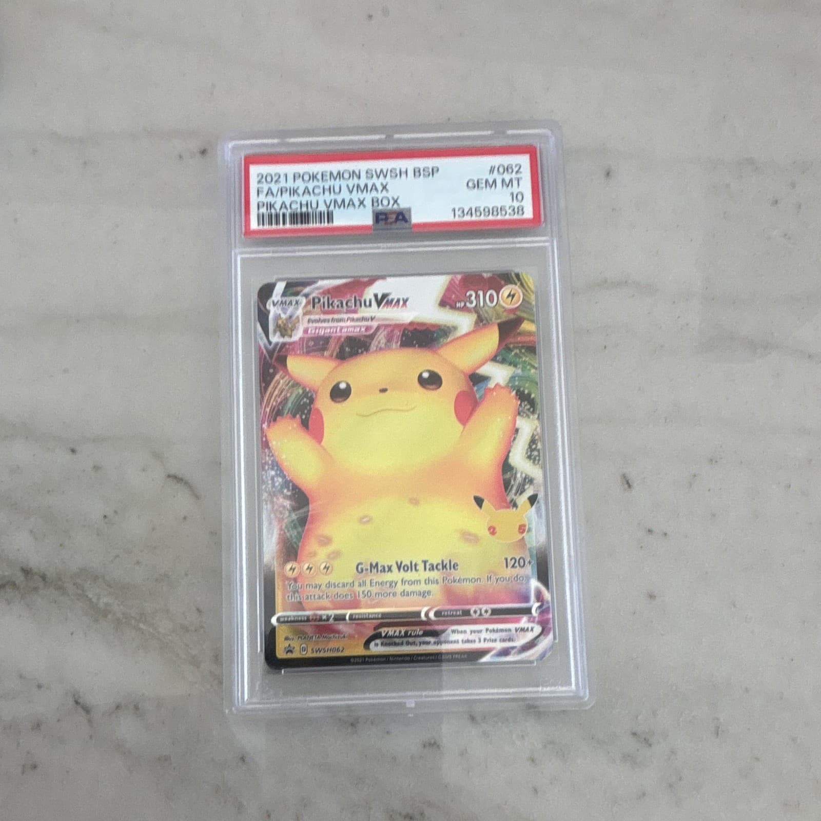 Pikachu VMAX SWSH062 Sword & Shield Promo Cards Holo English PSA 10