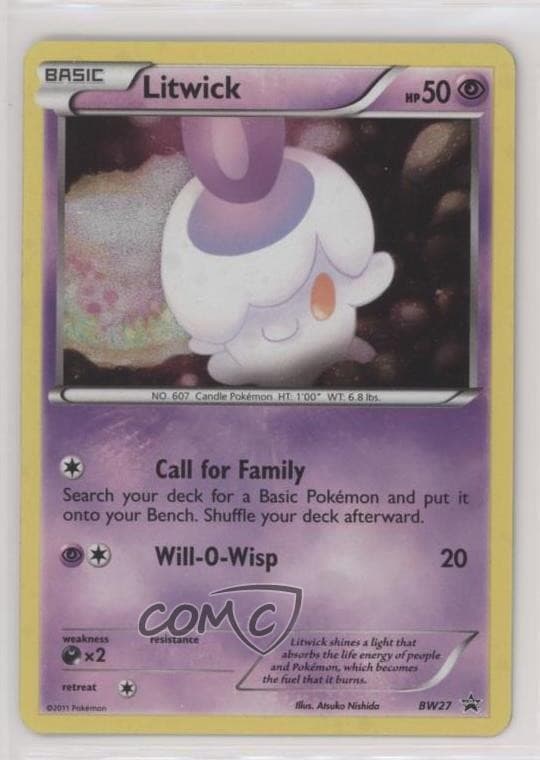 Litwick Pokémon Black & White Black Star Promo #BW27