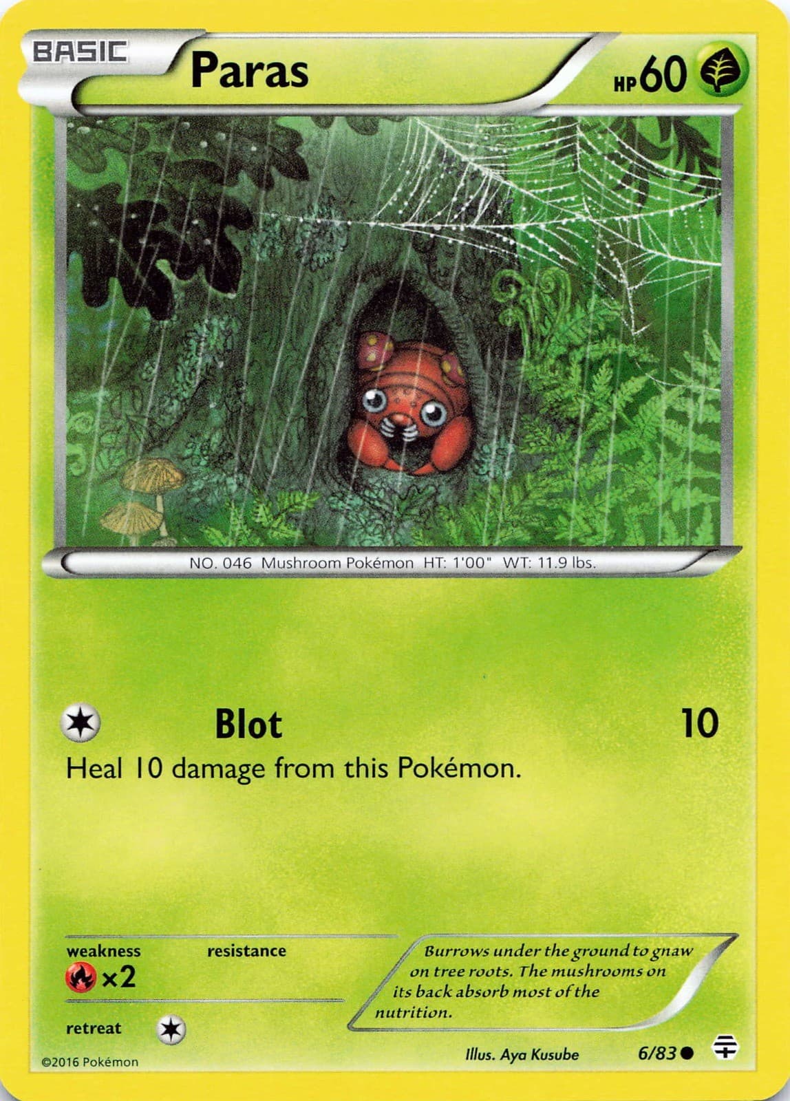 Pokémon TCG Paras #6/83 Generations NM