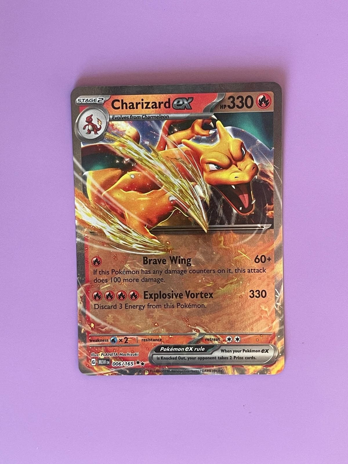 Charizard ex 006/165 Double Rare 151 Pokemon Holo Near Mint