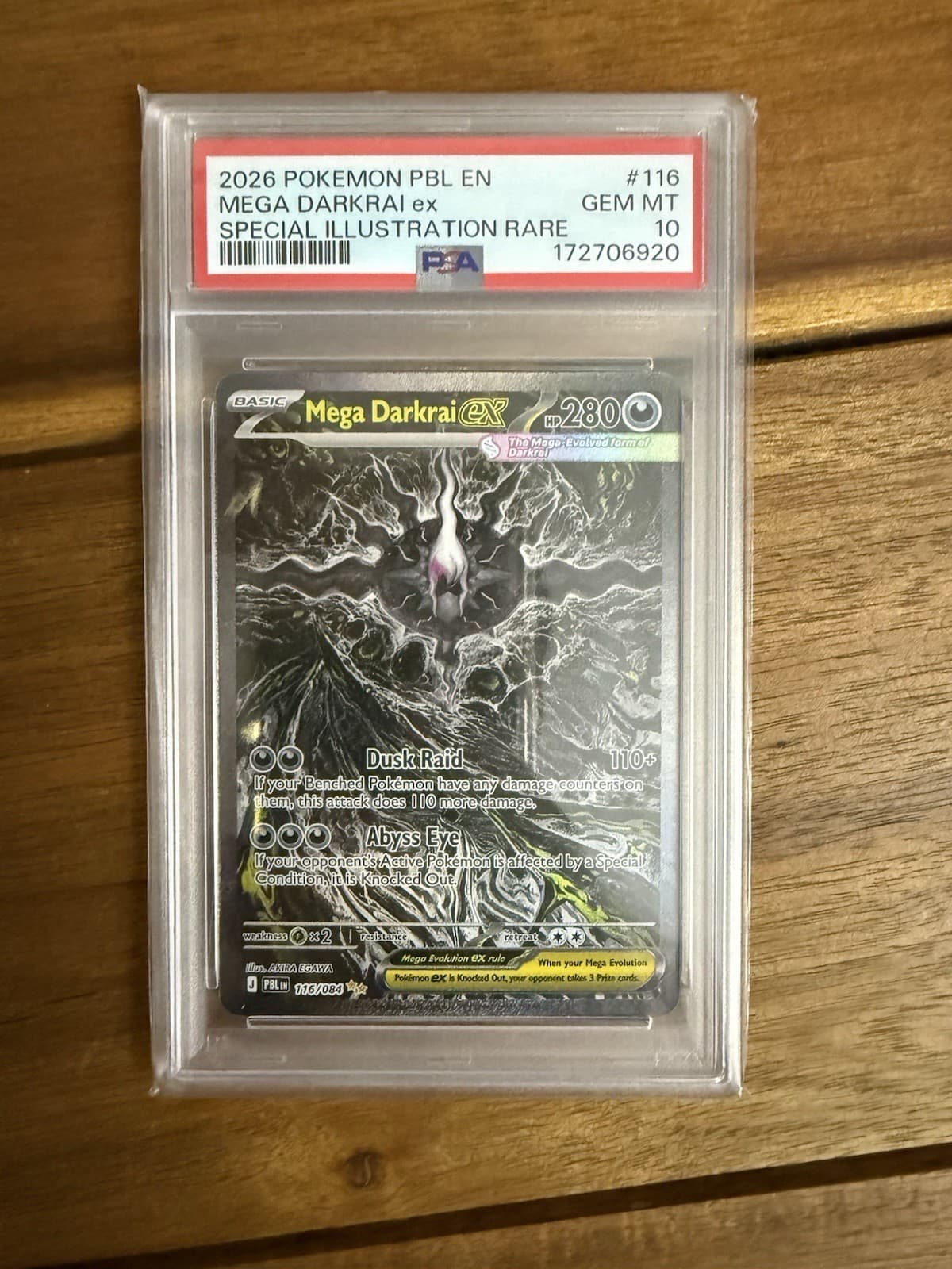 Mega Darkrai ex 116/084 Holo Special Illustration Rare Eng PSA 10