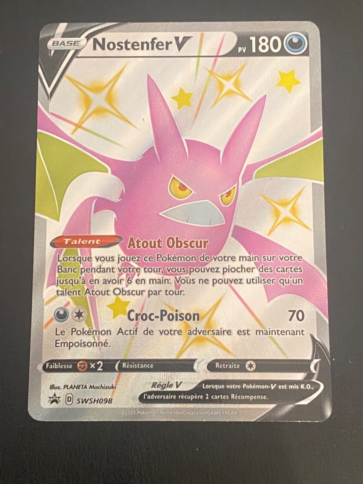 CARTE POKEMON NOSTENFER V SWSH098 ULTRA RARE EB PROMO -NM/M