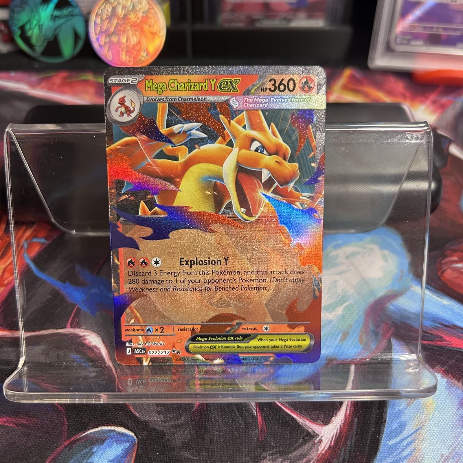 Mega Charizard Y Ex 022/217 ME: Ascended Heroes POKEMON TCG