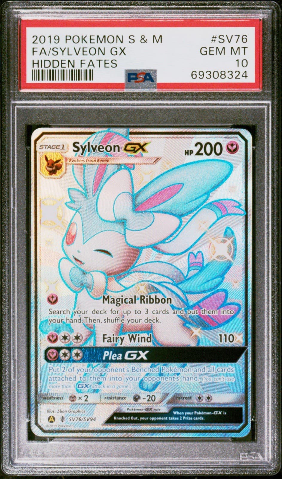 POKEMON SYLVEON GX SV76/SV94 HIDDEN FATES SHINY 2019 PSA 10