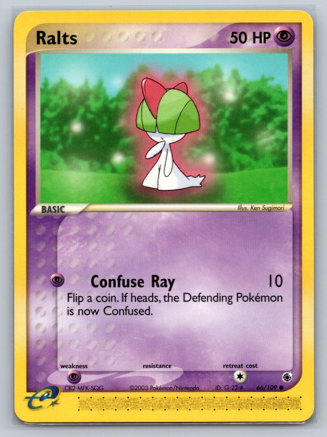 Pokemon Ralts Common Ruby and Sapphire 66/109 NM