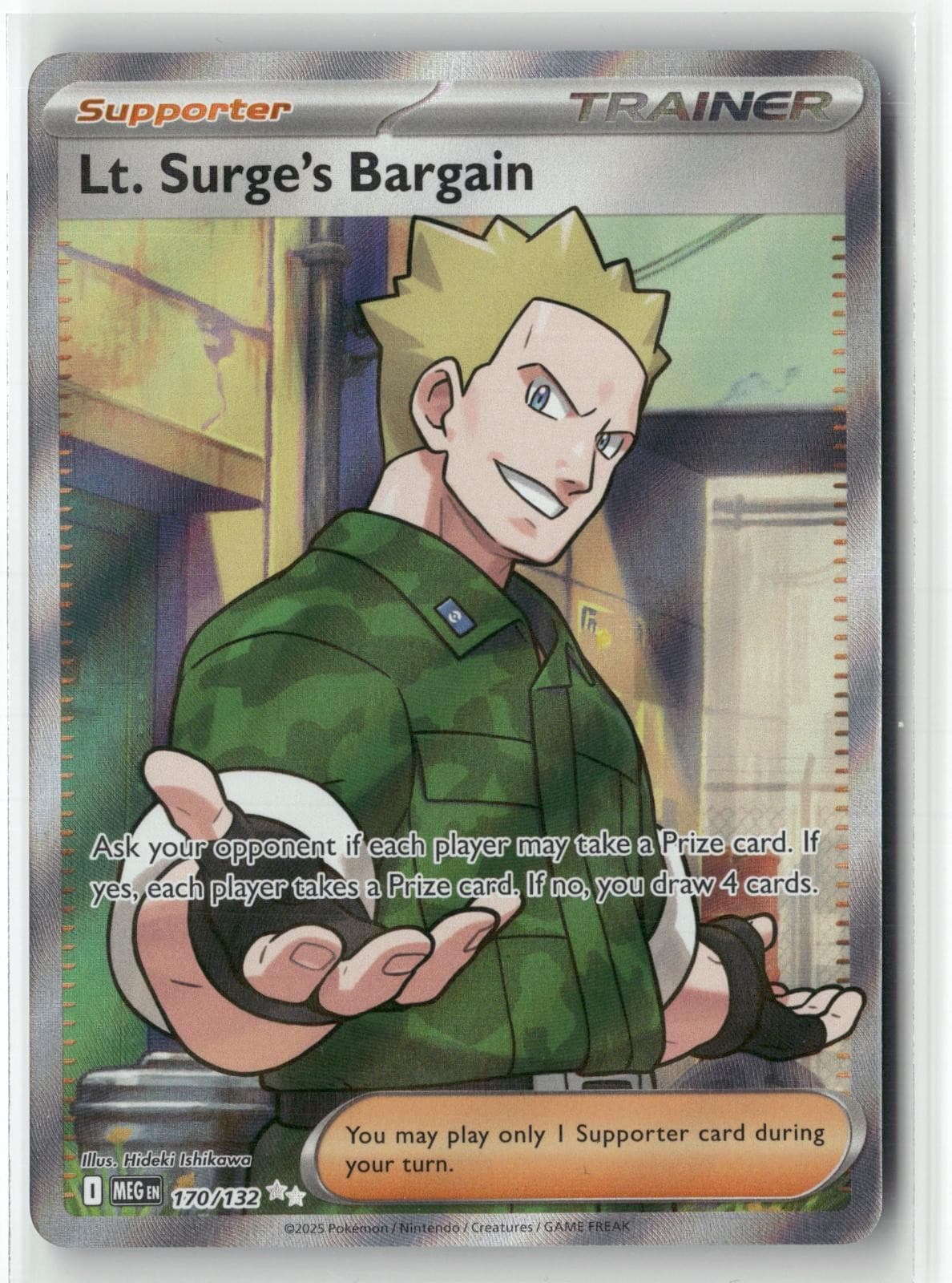 Lt. Surge's Bargain 170/132 Ultra Rare Mega Evolution Pokemon Holo NM