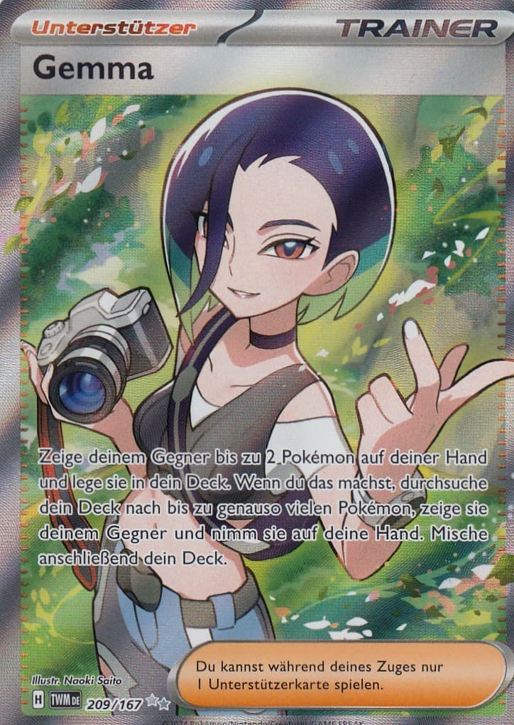 Gemma 209/167 Maskerade im Zwielicht Pokemon Karte Deutsch