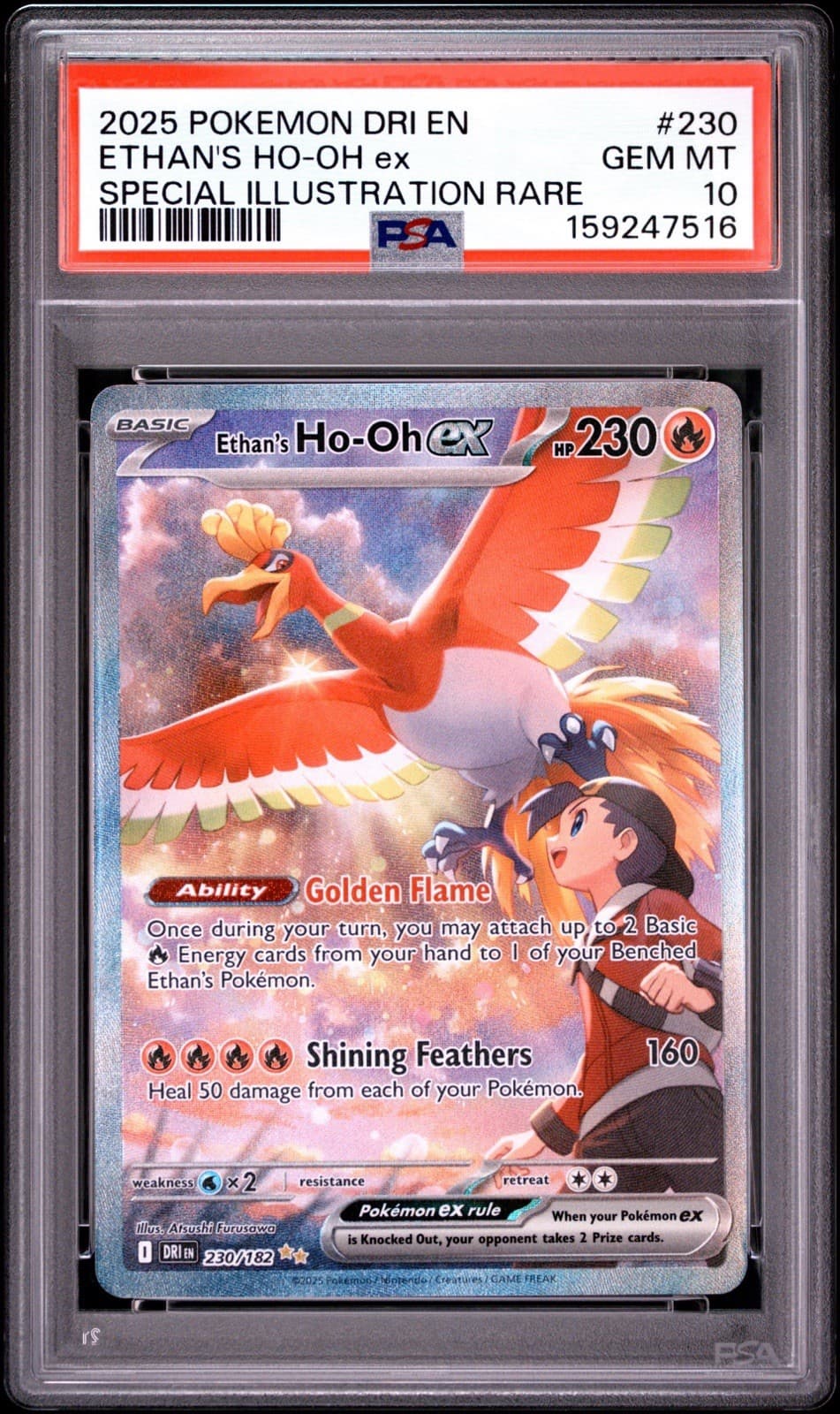 Ethan's Ho-Oh ex Sv10 Destined Rivals Holo SIR 230/182 PSA 10
