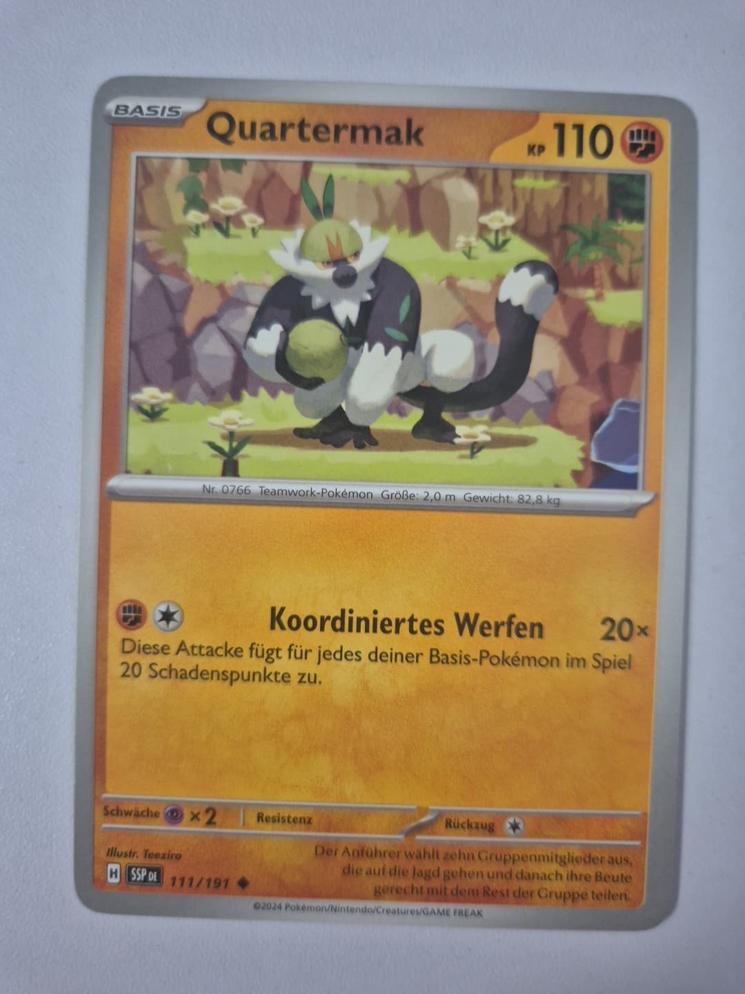 Quartermak 111/191 Pokemon Karte TCG aus Stürmische Funken