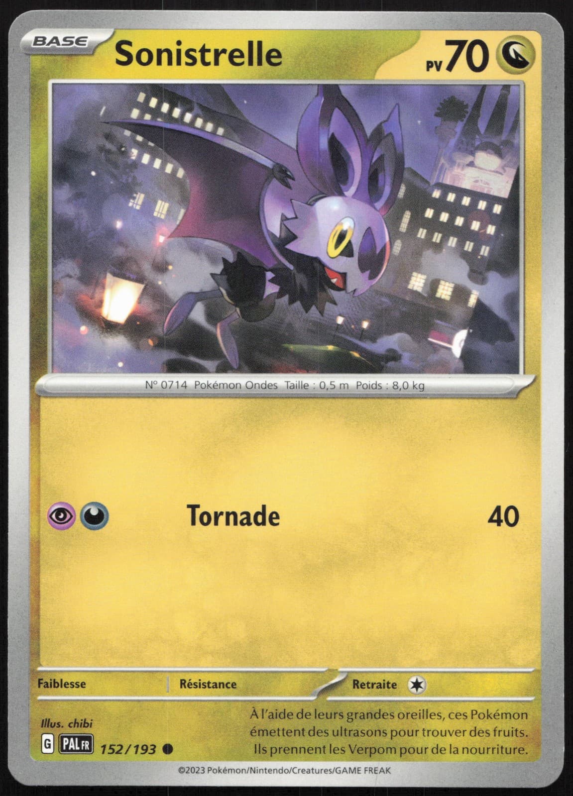 Carte Pokémon Sonistrelle 152/193 Évolutions à Paldea Français